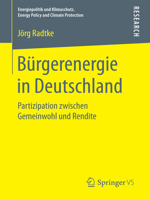 cover image of Bürgerenergie in Deutschland